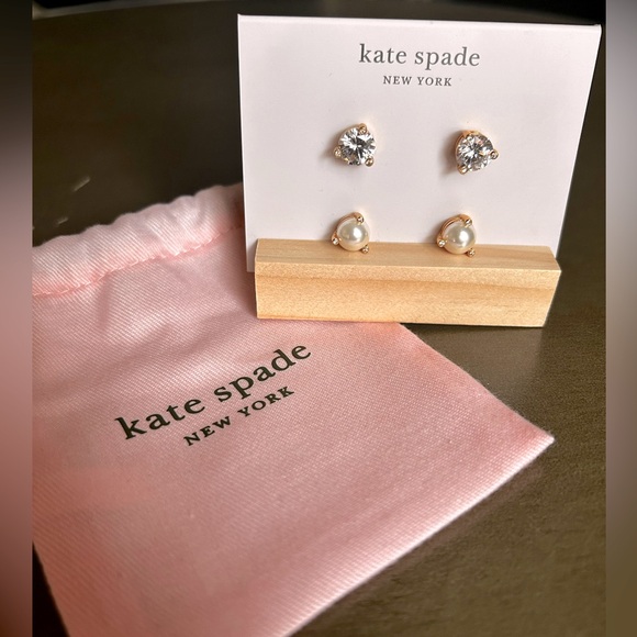 kate spade Jewelry - KATE SPADE | Set of 2 Earrings on Card with Dustbag
